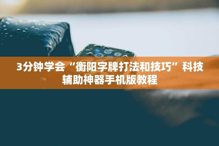 3分钟学会“衡阳字牌打法和技巧”科技辅助神器手机版教程 3分钟学会“衡阳字牌打法和技巧”科技辅助神器手机版教程