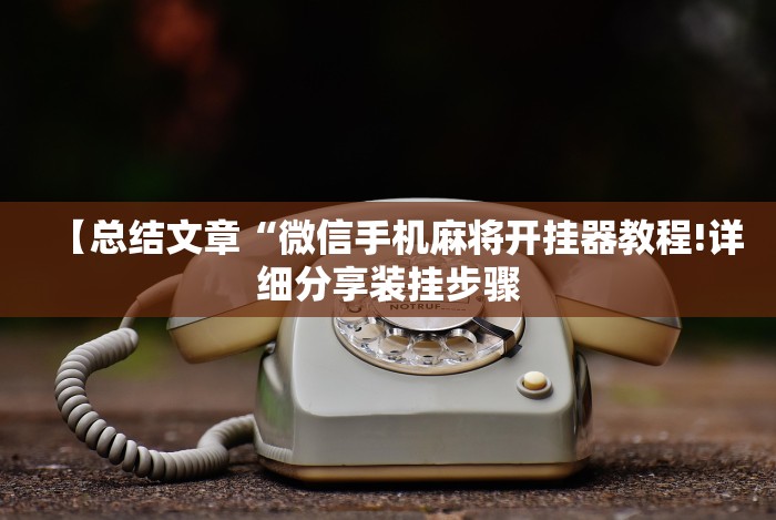 【总结文章“微信手机麻将开挂器教程!详细分享装挂步骤