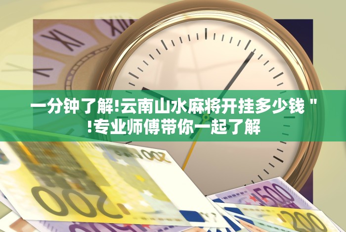 一分钟了解!云南山水麻将开挂多少钱＂!专业师傅带你一起了解