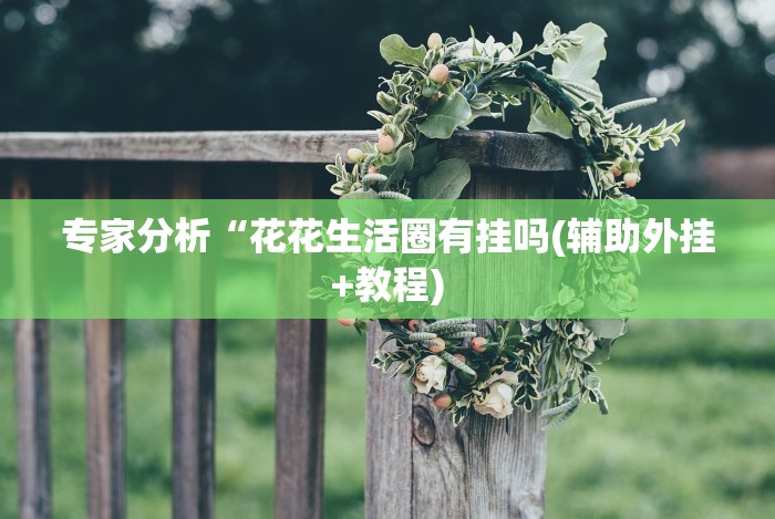 专家分析“花花生活圈有挂吗(辅助外挂+教程)