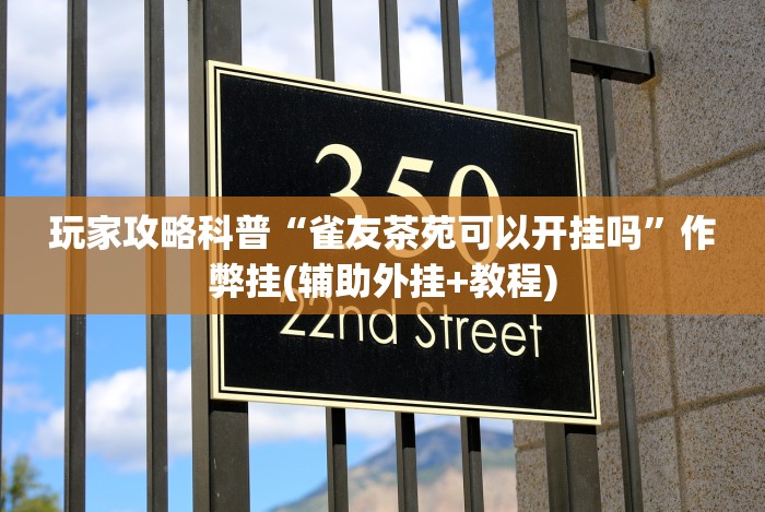 玩家攻略科普“雀友茶苑可以开挂吗”作弊挂(辅助外挂+教程)