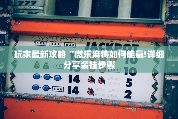 知识科普“友友邳州麻将开挂神器”详细外挂安装步骤