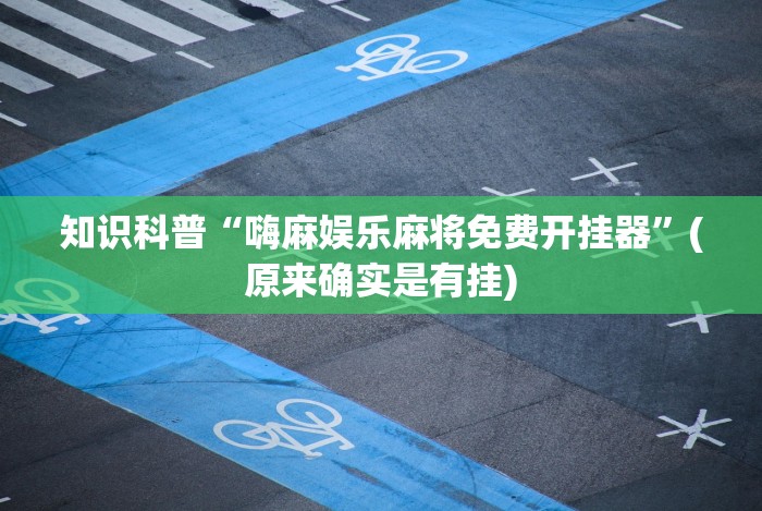 知识科普“嗨麻娱乐麻将免费开挂器”(原来确实是有挂)
