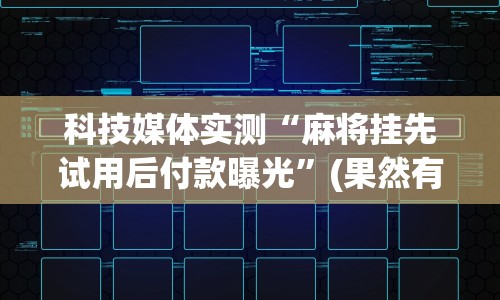 科技媒体实测“麻将挂先试用后付款曝光”(果然有透视挂) 