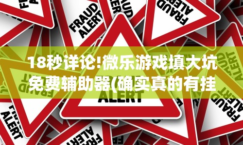 18秒详论!微乐游戏填大坑免费辅助器(确实真的有挂)